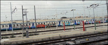 Graffiti Train in Rome - Photo by GerdemGerdem