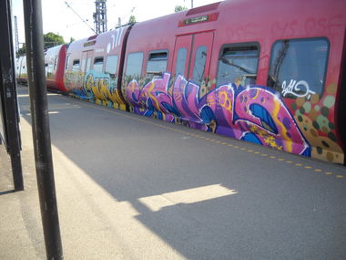 Graffiti Train in Copenhagen - Photo by GerdemGerdem
