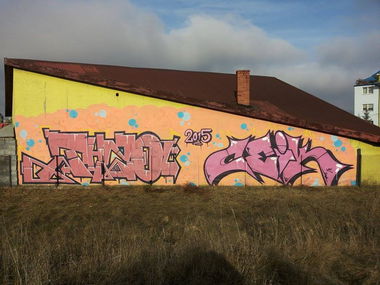 Graffiti Wall in Sokolka - Photo by GerdemGerdem - 2015
