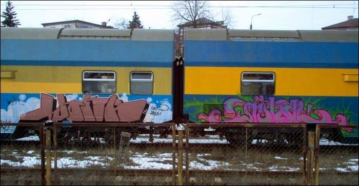 Graffiti Train in Hajnówka - Photo by GerdemGerdem