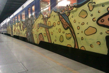 Graffiti Train in Vienna - Photo by Ghostwritter