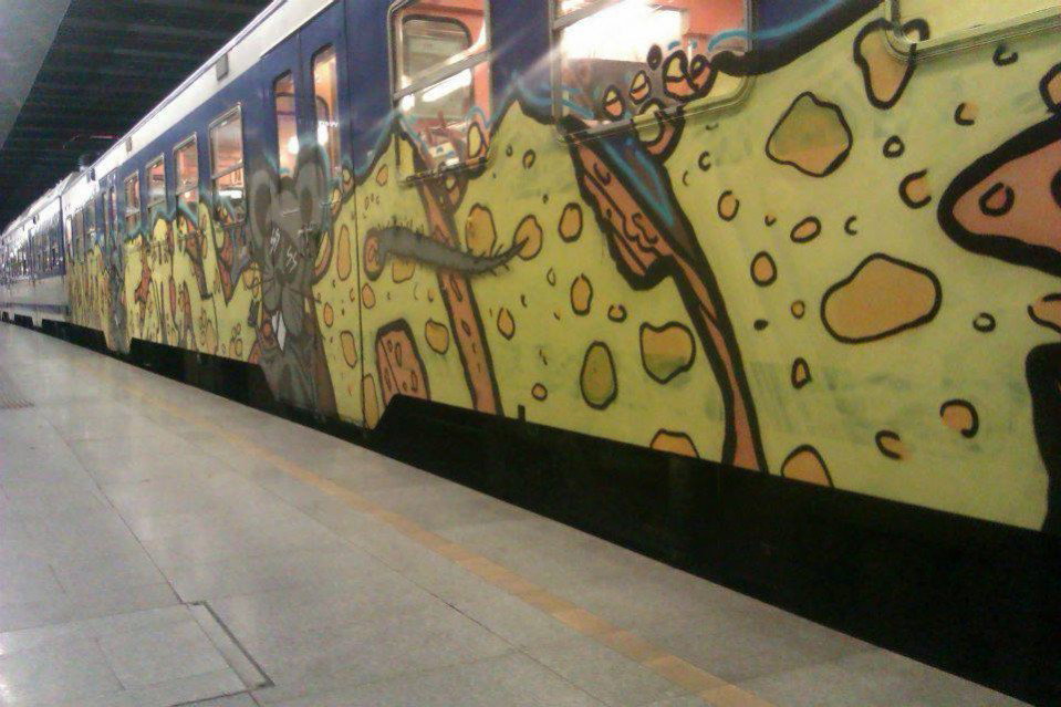 Graffiti Train in Vienna - Photo by Ghostwritter