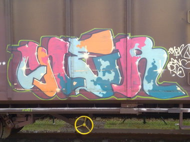 Graffiti Train in Vienna - Photo by Ghostwritter