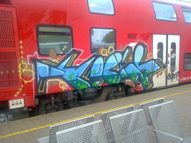Graffiti Train in Vienna - Photo by Ghostwritter