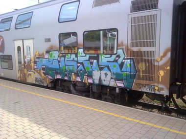 Graffiti Train in Vienna - Photo by Ghostwritter