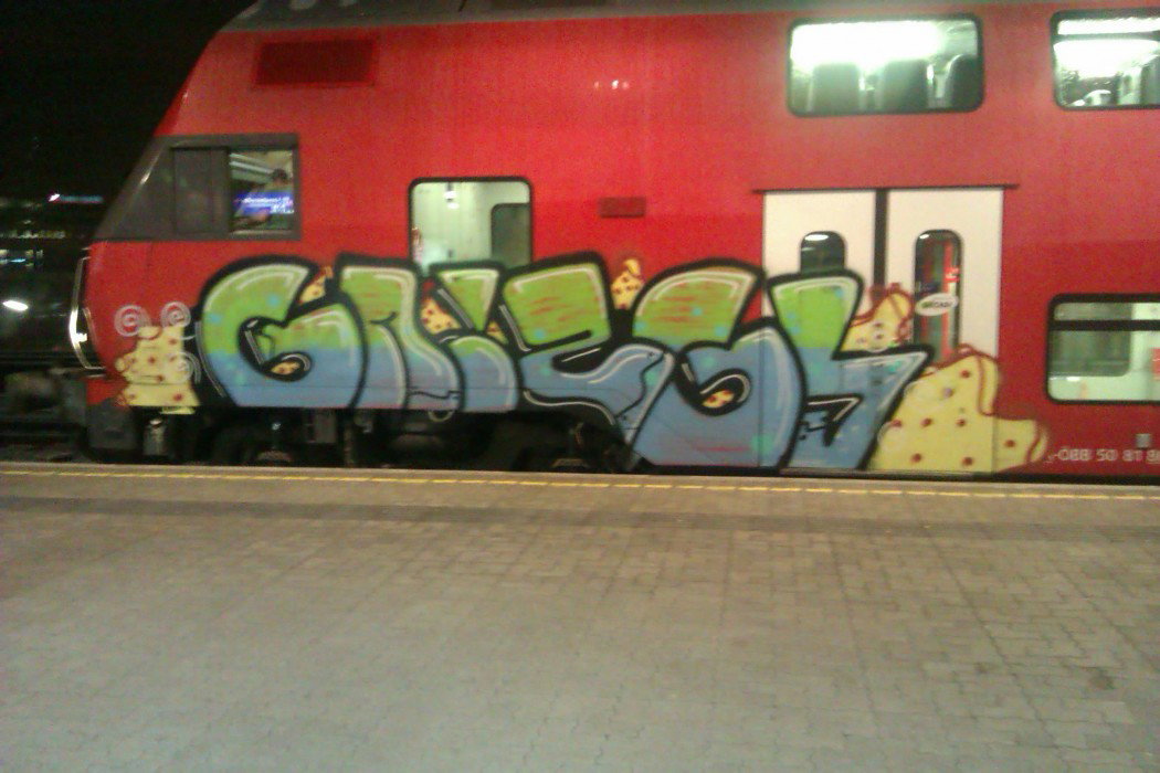 Graffiti Train in Vienna - Photo by Ghostwritter