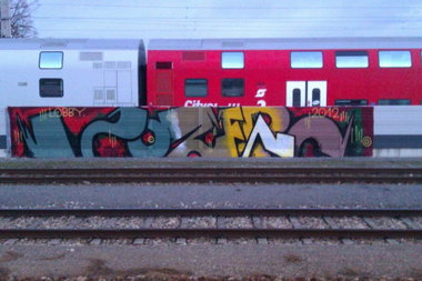 Graffiti Bombing in Vienna - Photo by Ghostwritter