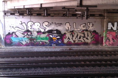 Graffiti Bombing in Basel - Photo by Ghostwritter