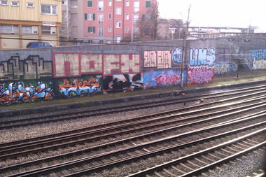Graffiti Bombing in Basel - Photo by Ghostwritter