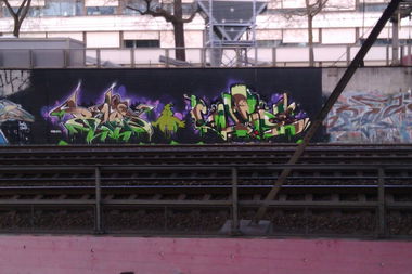 Graffiti Bombing in Basel - Photo by Ghostwritter