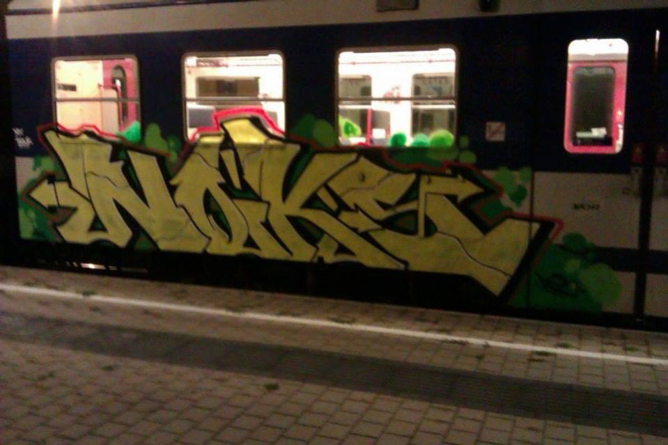 Graffiti Train in Vienna - Photo by Ghostwritter