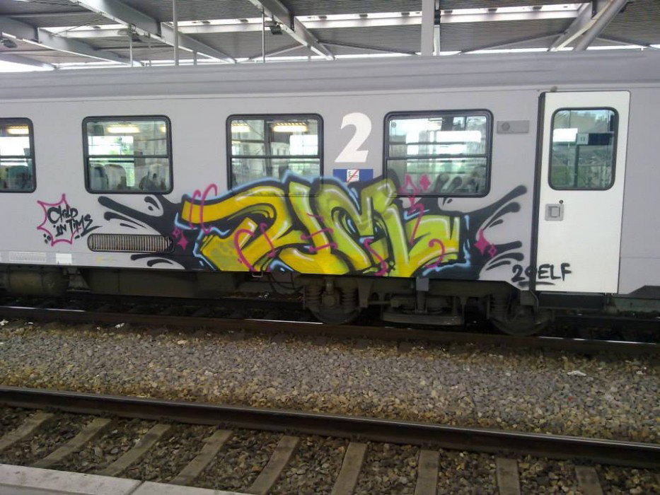 Graffiti Train in Vienna - Photo by Ghostwritter