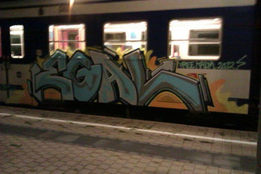 Graffiti Train in Vienna - Photo by Ghostwritter