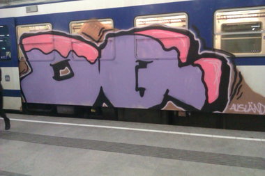 Graffiti Train in Vienna - Photo by Ghostwritter