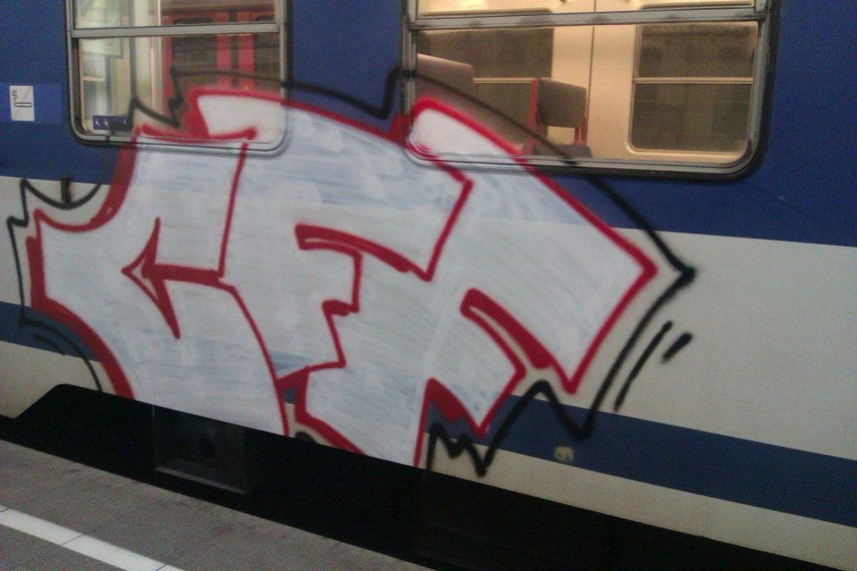 Graffiti Train in Vienna - Photo by Ghostwritter