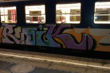 Graffiti Train in Vienna - Photo by Ghostwritter