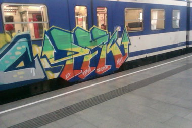 Graffiti Train in Vienna - Photo by Ghostwritter