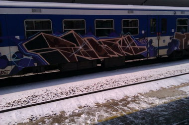 Graffiti Train in Vienna - Photo by Ghostwritter