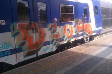 Graffiti Train in Vienna - Photo by Ghostwritter