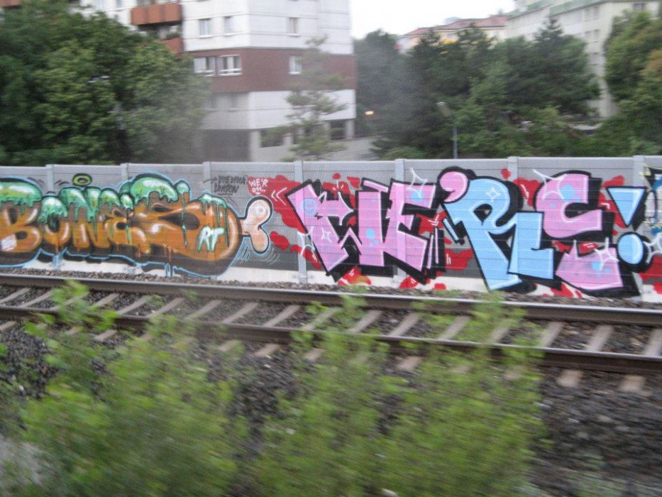 Graffiti Bombing in Vienna - Photo by Ghostwritter