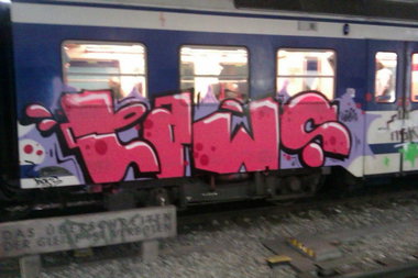Graffiti Train in Vienna - Photo by Ghostwritter