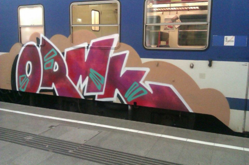 Graffiti Train in Vienna - Photo by Ghostwritter