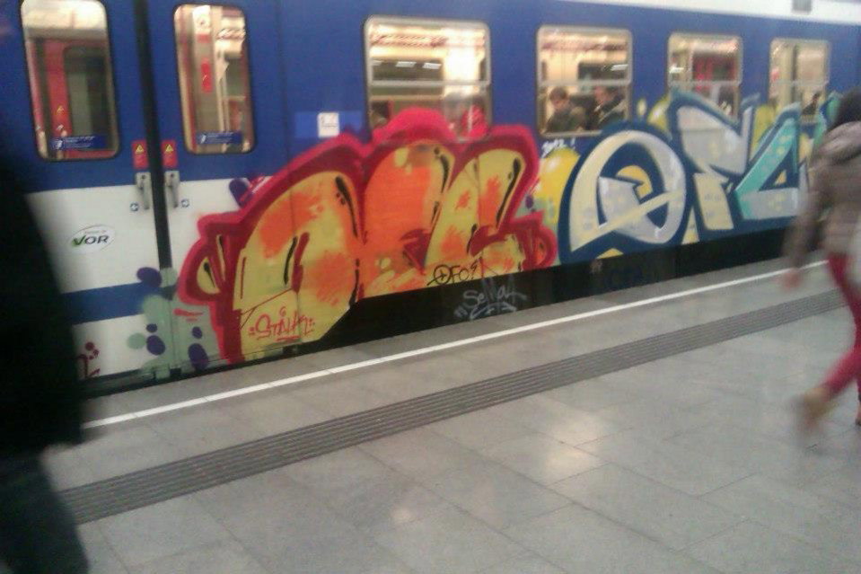 Graffiti Train in Vienna - Photo by Ghostwritter