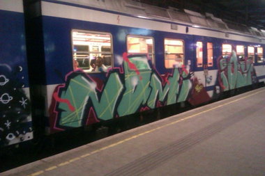 Graffiti Train in Vienna - Photo by Ghostwritter