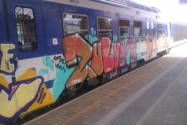 Graffiti Train in Vienna - Photo by Ghostwritter