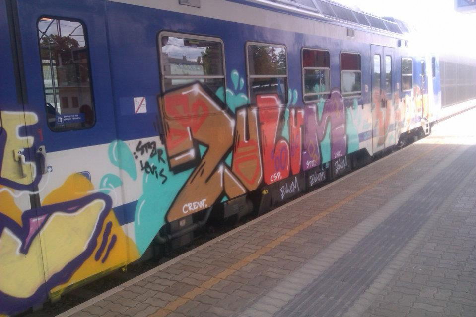 Graffiti Train in Vienna - Photo by Ghostwritter