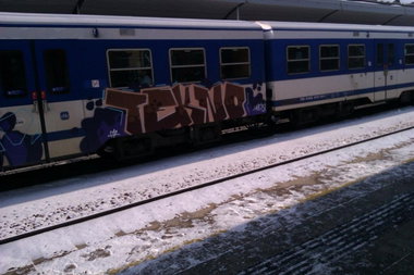 Graffiti Train in Vienna - Photo by Ghostwritter