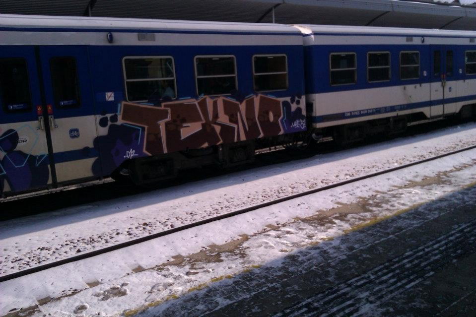 Graffiti Train in Vienna - Photo by Ghostwritter