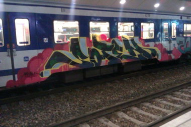 Graffiti Train in Vienna - Photo by Ghostwritter