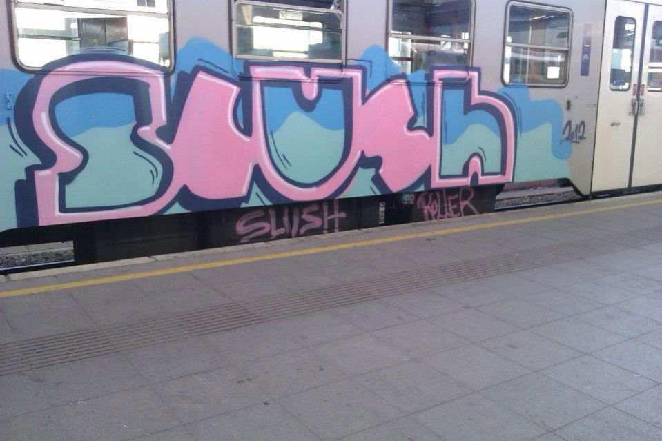 Graffiti Train in Vienna - Photo by Ghostwritter