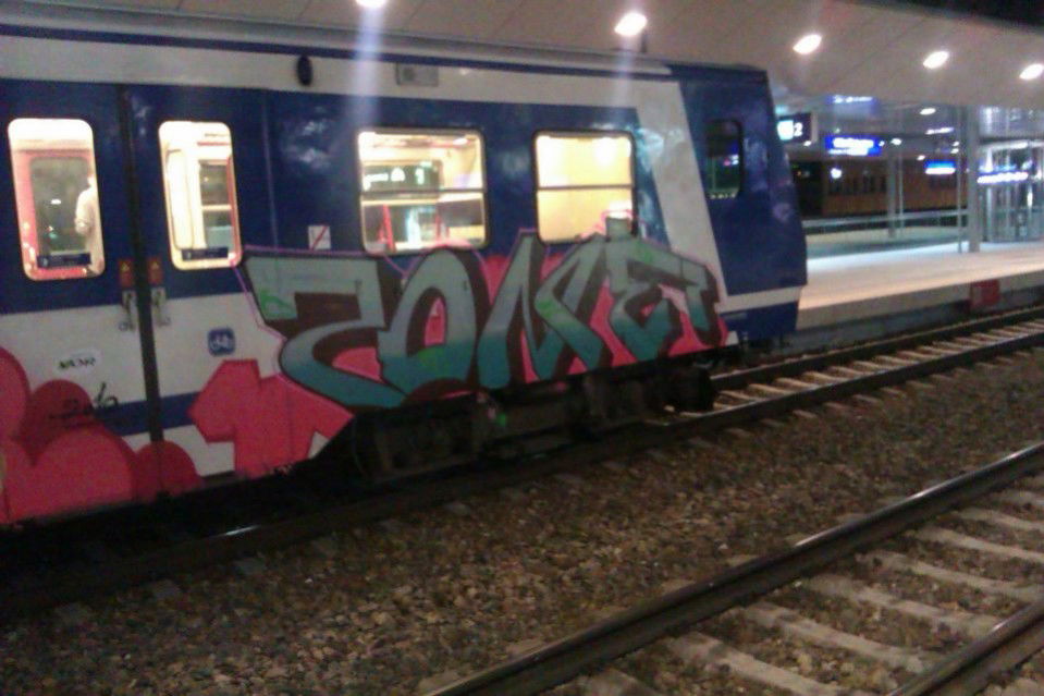 Graffiti Train in Vienna - Photo by Ghostwritter