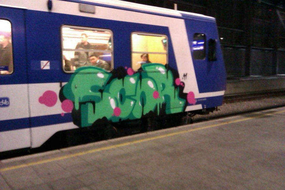 Graffiti Train in Vienna - Photo by Ghostwritter