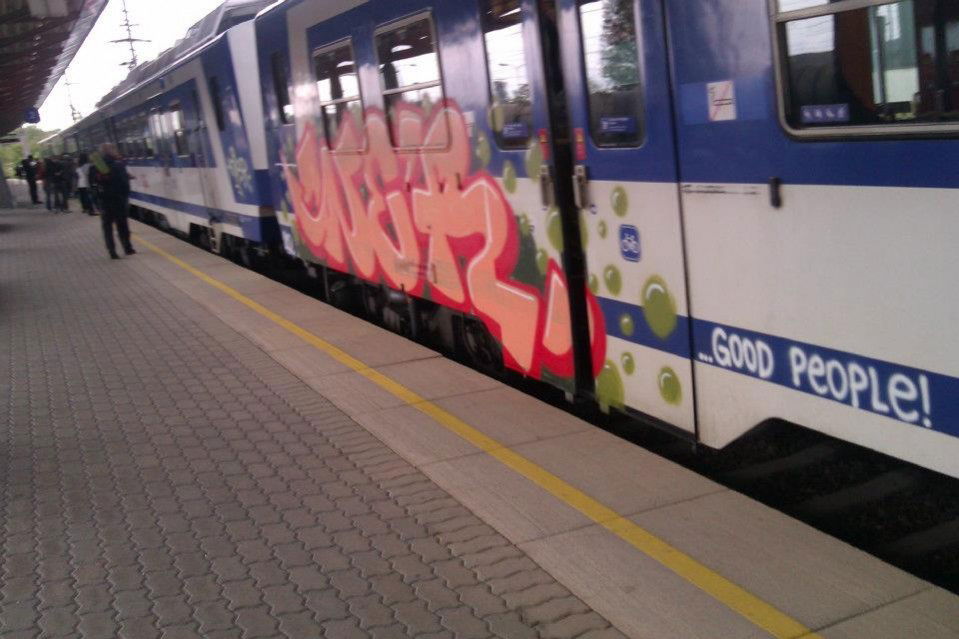 Graffiti Train in Vienna - Photo by Ghostwritter