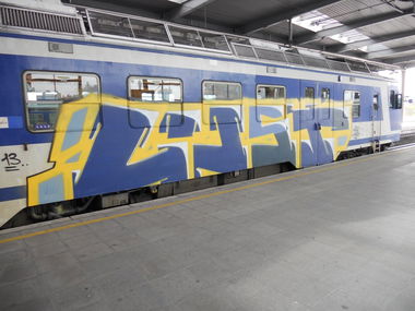 Graffiti Train in Vienna - Photo by Ghostwritter