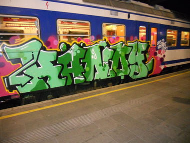 Graffiti Train in Vienna - Photo by Ghostwritter