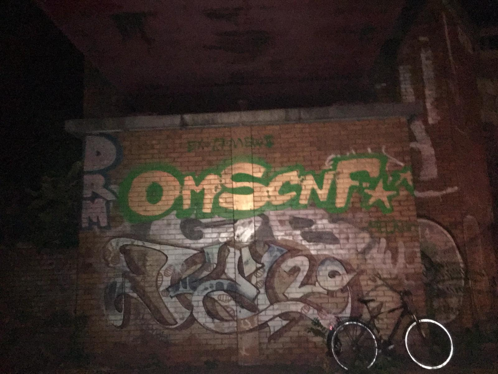 Graffiti Bombing in Drehort - Photo by GiseOms - OMS, gise, giseone (2017)