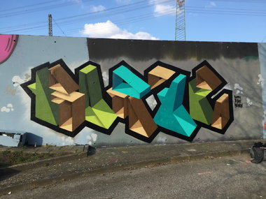 Graffiti Wall in Hamburg - Photo by Glaze (2016)