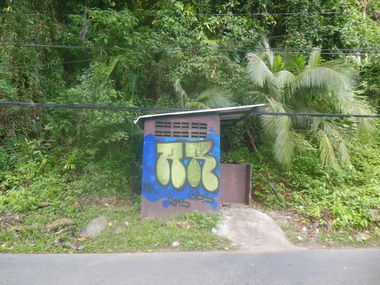 Graffiti Bombing in Thailand - Photo by GoldenBrownS - GBS, Street, Thailand (2013)