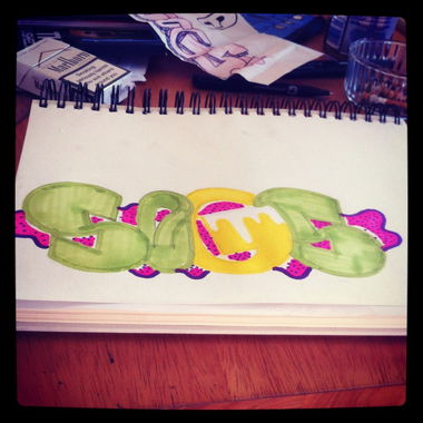 Graffiti Sketch - Photo by Gosh - Unfinished