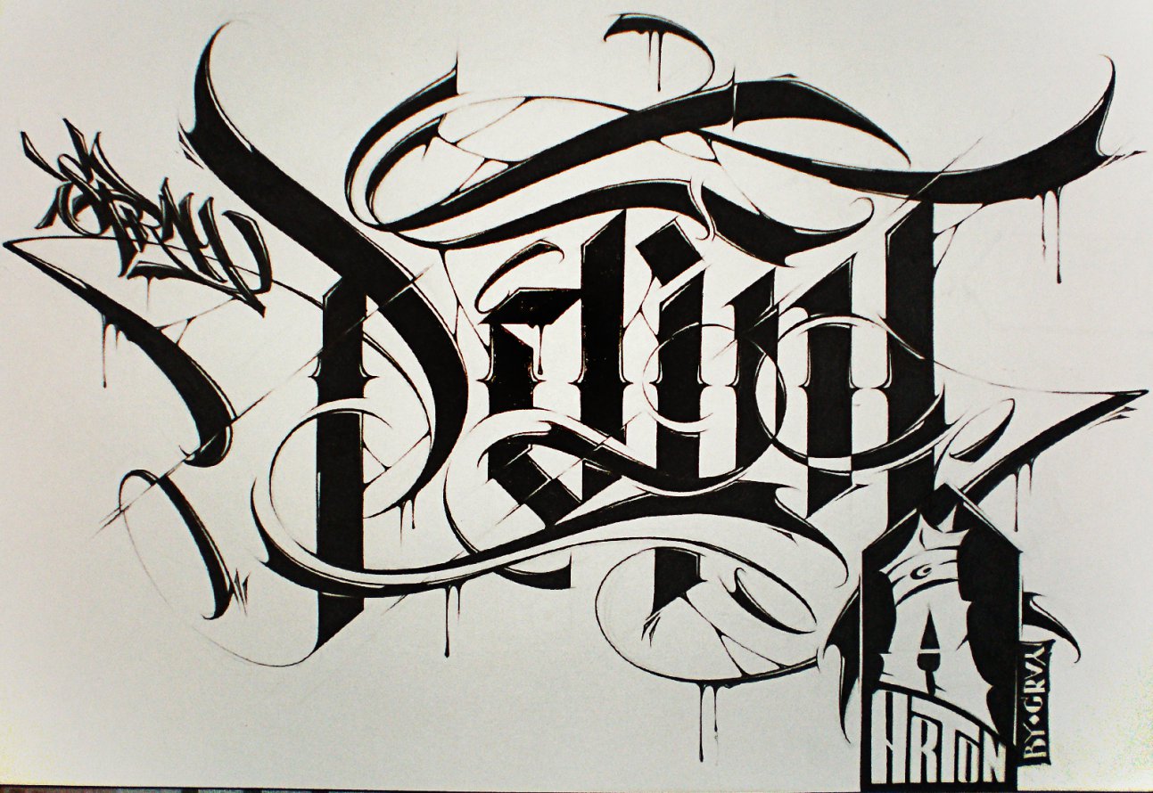 Graffiti Sketch - Photo by GraY - calligraffiti, calligraphy, gray (2013)