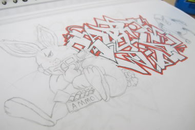 Graffiti Wall - Photo by GraffDraw13 - rabbit (2016)