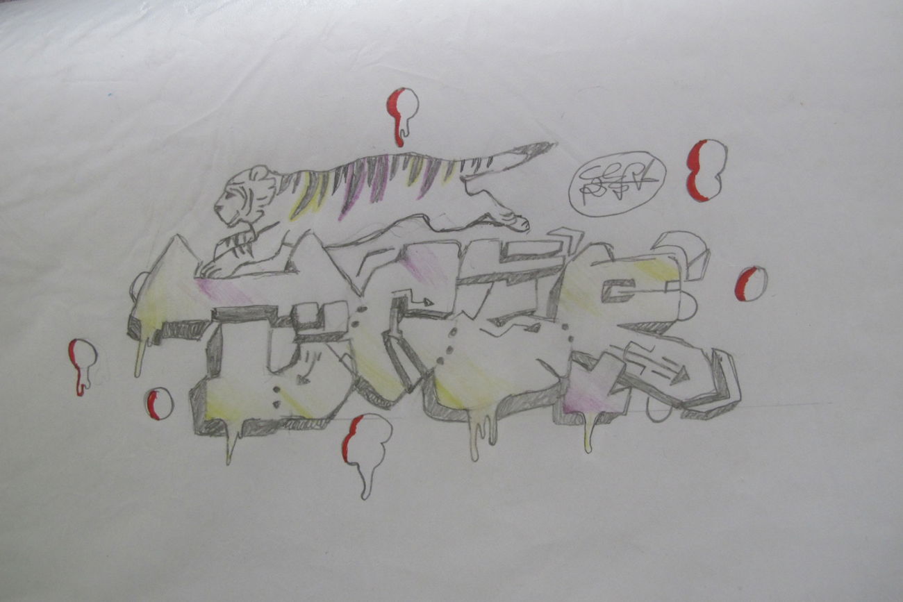 Graffiti Wall - Photo by GraffDraw13 - tijger (2016)