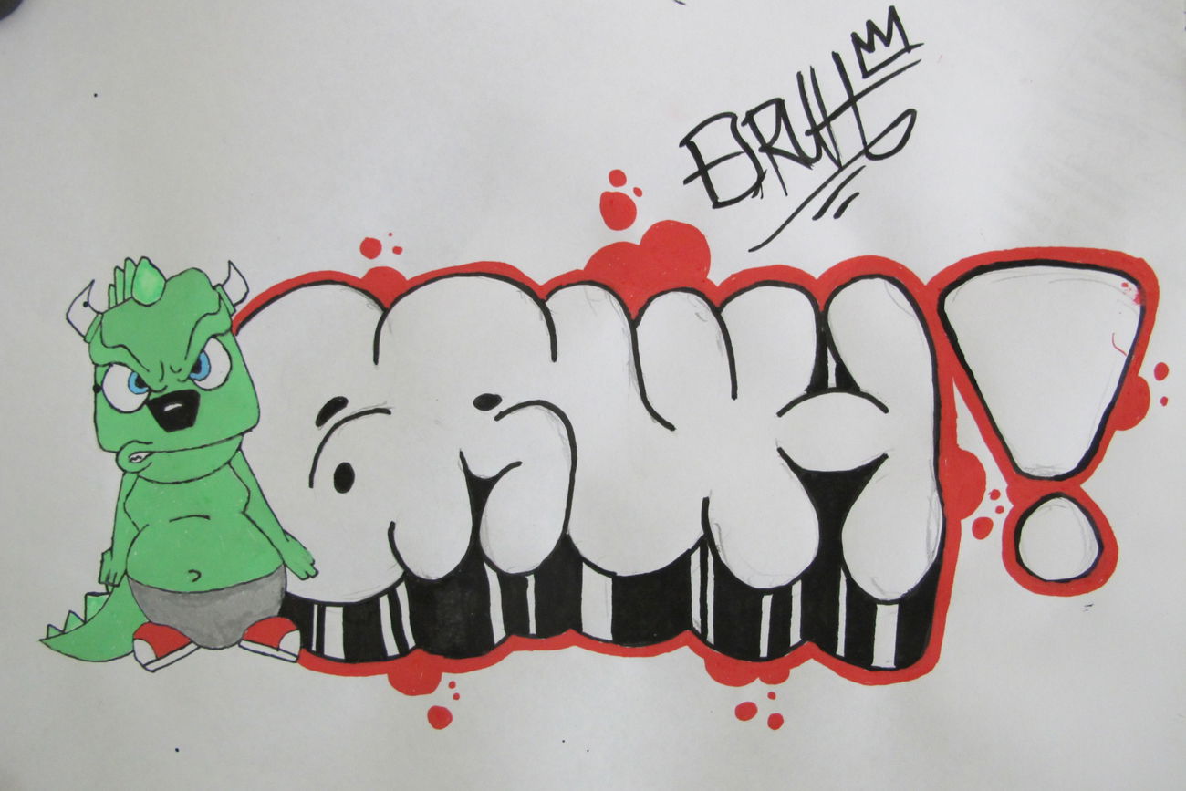 Graffiti Wall - Photo by GraffDraw13 - bruh (2016)