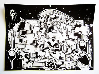 Graffiti Sketch - Photo by GraffFunk - LesGens, Graff.Funk (2013)