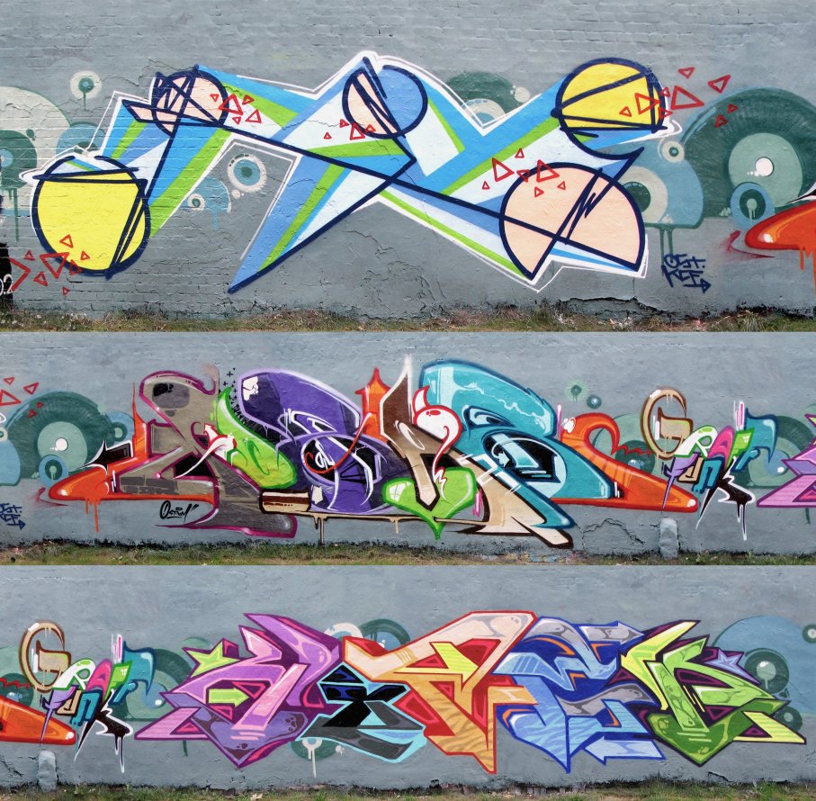 Graffiti Wall in Leipzig - Photo by GraffFunk - Graff.Funk, Mobar, Urine (2013)
