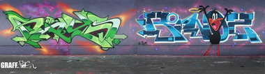 Graffiti Wall in Leipzig - Photo by GraffFunk - HITEK, RAYS, RINOZ (2014)